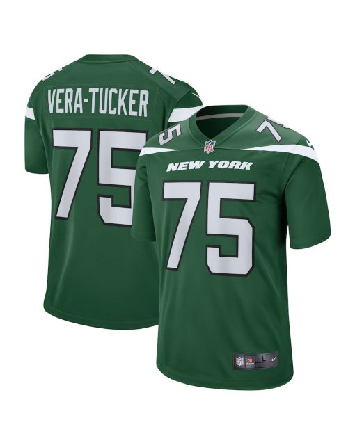 Alijah Vera-Tucker 75 New York Jets Men Game Jersey – Gotham Green