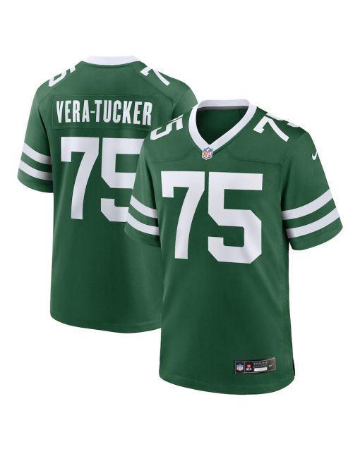 Alijah Vera-Tucker 75 New York Jets Team Game Men Jersey – Legacy Green