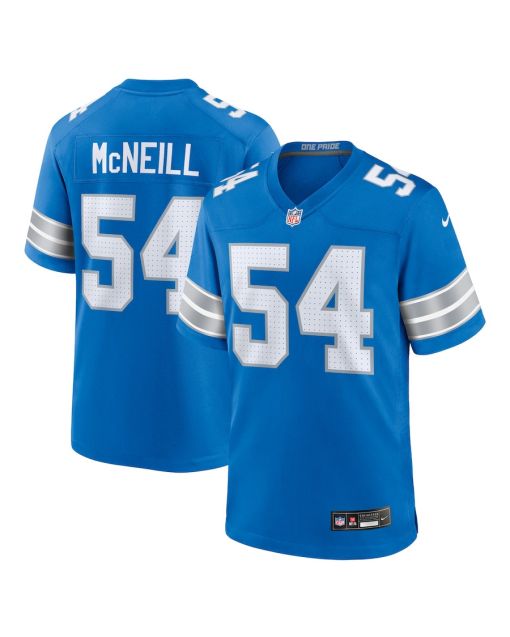 Alim McNeill 54 Detroit Lions Team Game Men Jersey – Blue