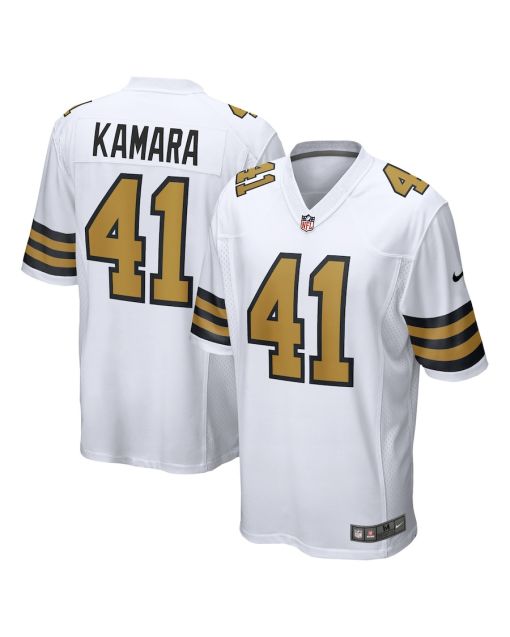 Alvin Kamara 41 New Orleans Saints Alternate Game Men Jersey – White