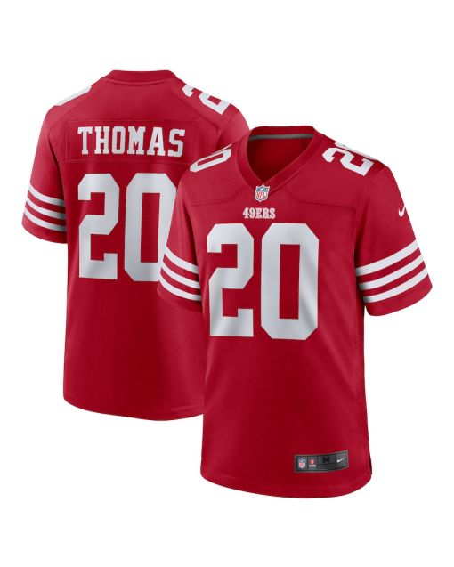 Ambry Thomas 20 San Francisco 49ers Game Men Jersey – Scarlet