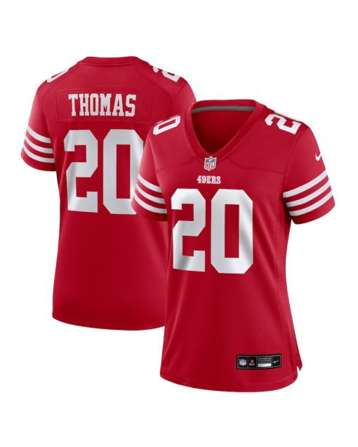 Ambry Thomas 20 San Francisco 49ers Women’s Game Jersey – Scarlet