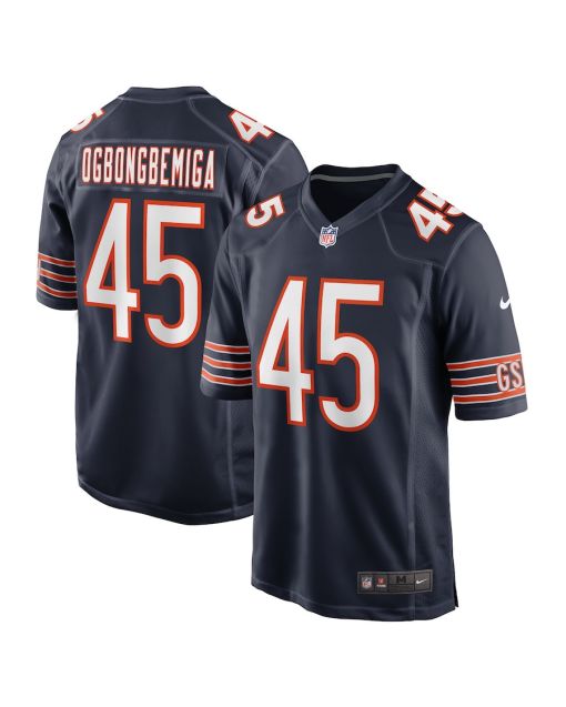 Amen Ogbongbemiga 45 Chicago Bears Game Men Jersey – Navy