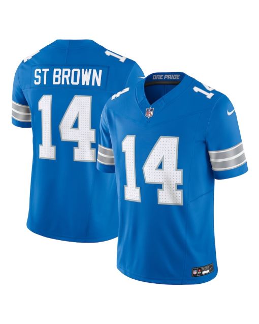 Amon-Ra St. Brown 14 Detroit Lions Vapor F.U.S.E. Limited Jersey – Men, Blue