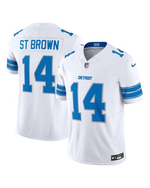 Amon-Ra St. Brown 14 Detroit Lions Vapor F.U.S.E. Limited Jersey – White