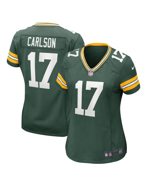 Anders Carlson 17 Green Bay Packers Women Game Jersey – Green