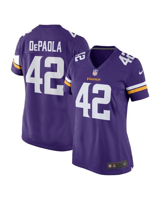Andrew DePaola 42 Minnesota Vikings Women Game Jersey – Purple