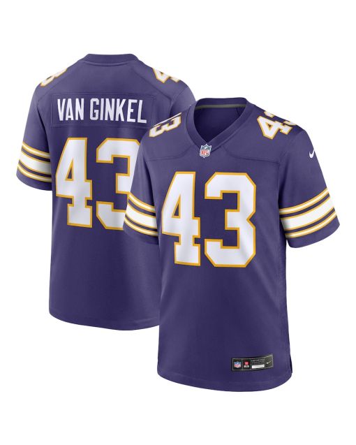 Andrew Van Ginkel 43 Minnesota Vikings Alternate Game Men Jersey – Purple