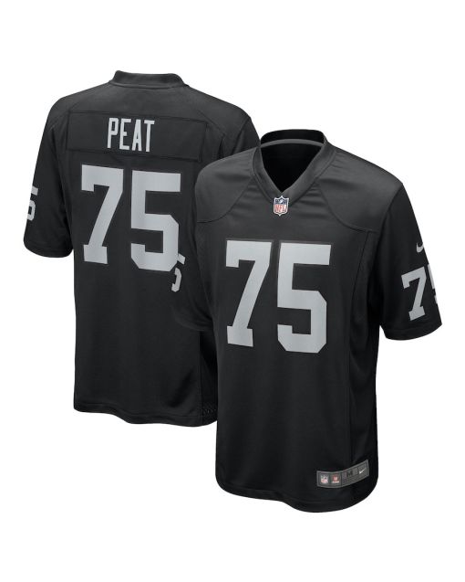 Andrus Peat 75 Las Vegas Raiders Team Game Men Jersey – Black