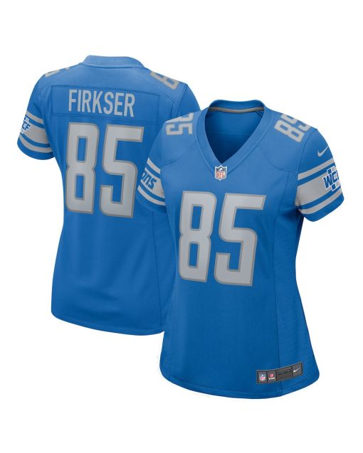Anthony Firkser 85 Detroit Lions Game Women Jersey – Blue