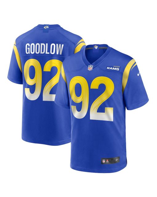 Anthony Goodlow 92 Los Angeles Rams Game Men Jersey – Royal