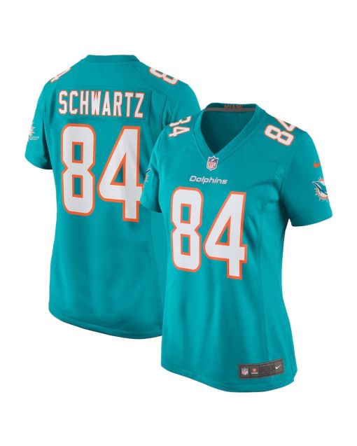 Anthony Schwartz 84 Miami Dolphins Game Women Jersey – Aqua