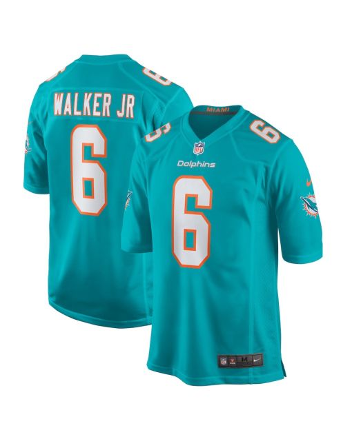 Anthony Walker Jr. 6 Miami Dolphins Game Men Jersey – Aqua