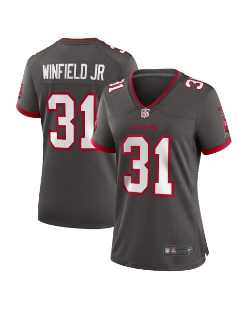 Antoine Winfield Jr. 31 Tampa Bay Buccaneers Women Game Jersey – Pewter