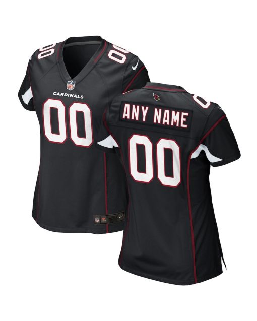 Arizona Cardinals Women Alternate Custom Game Jersey – Black