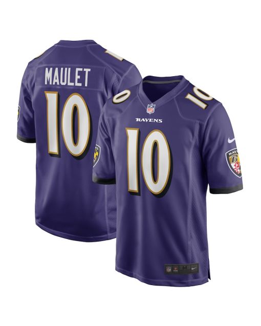 Arthur Maulet 10 Baltimore Ravens Team Game Men Jersey – Purple