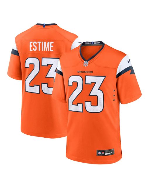 Audric Estime 23 Denver Broncos Team Game Men Jersey – Orange