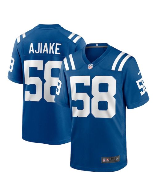 Austin Ajiake 58 Indianapolis Colts Game Men Jersey – Royal