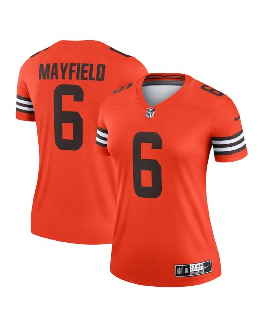Baker Mayfield 6 Cleveland Browns Women Inverted Legend Jersey – Orange