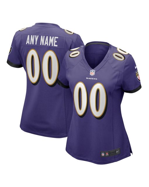 Baltimore Ravens Women Custom Game Jersey – Purple