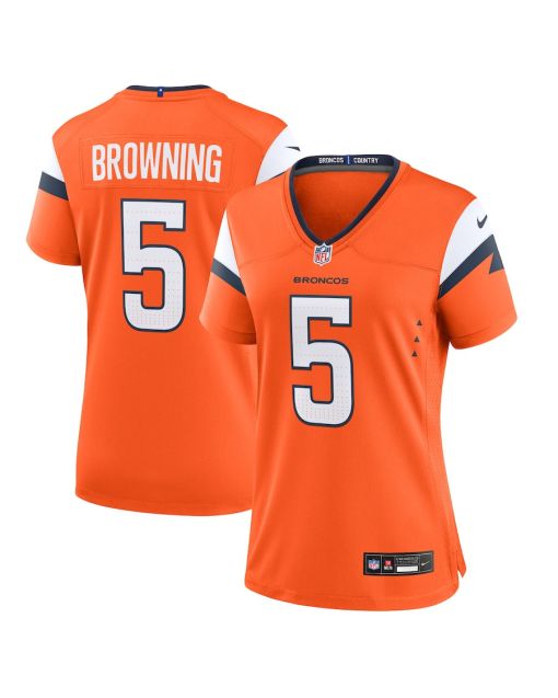 Baron Browning 5 Denver Broncos Women Team Game Jersey – Orange