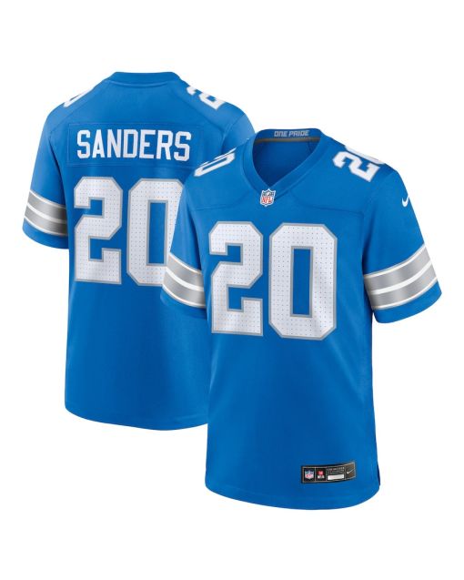 Barry Sanders 20 Detroit Lions Retired Player Game Jersey – Blue, Men