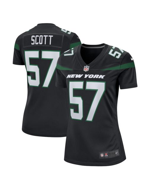 Bart Scott 57 New York Jets Women Retired Jersey – Black