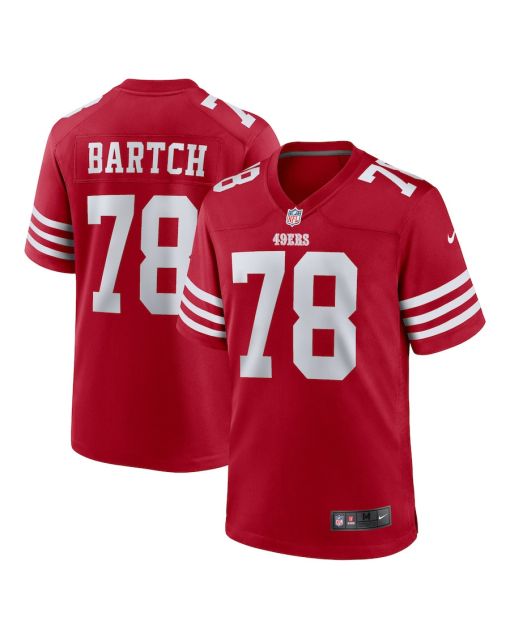 Ben Bartch 78 San Francisco 49ers Game Men Jersey – Scarlet