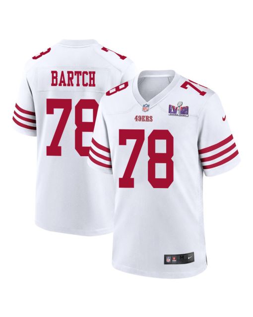 Ben Bartch 78 San Francisco 49ers Super Bowl LVIII Patch Game Men Jersey – White