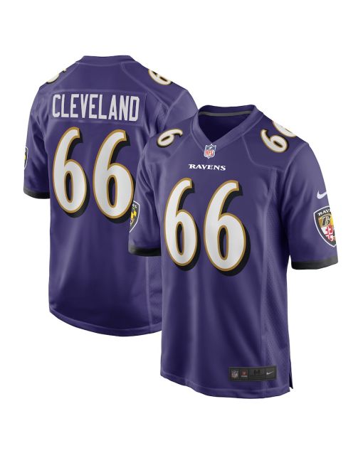 Ben Cleveland 66 Baltimore Ravens Game Men Jersey – Purple