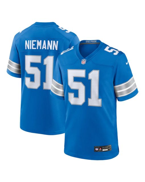 Ben Niemann 51 Detroit Lions Team Game Men Jersey – Blue