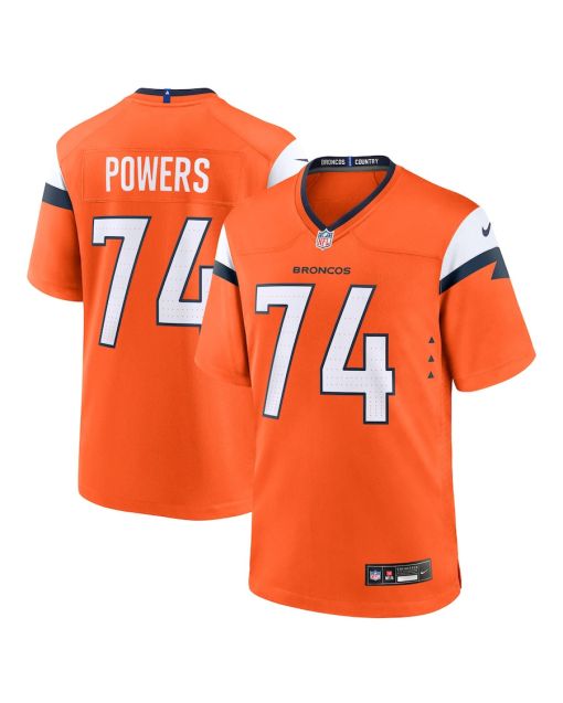Ben Powers 74 Denver Broncos Team Game Men Jersey – Orange