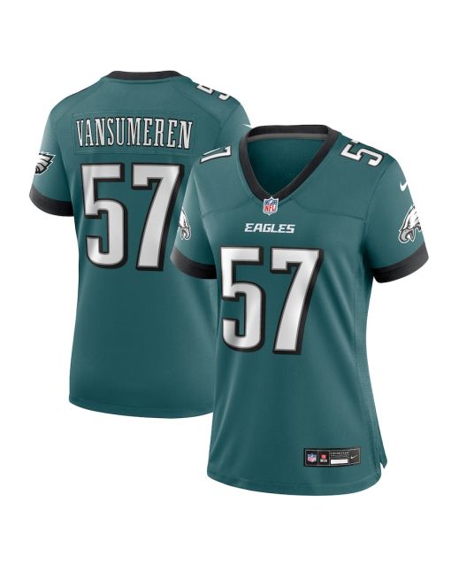Ben VanSumeren 57 Philadelphia Eagles Women’s Team Game Jersey – Midnight Green