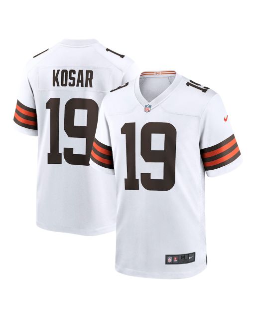 Bernie Kosar 19 Cleveland Browns Men Retired Game Jersey – White