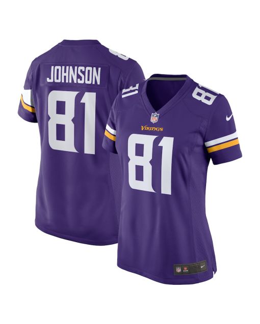 Bisi Johnson 81 Minnesota Vikings Women Game Jersey – Purple