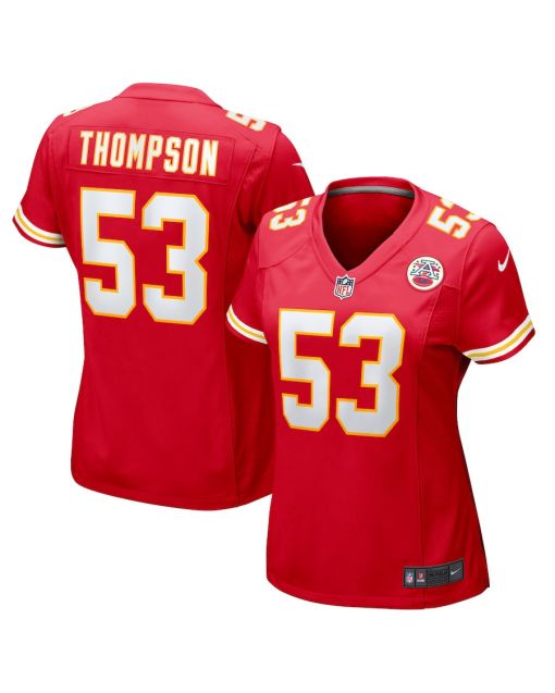 BJ Thompson 53 Kansas City Chiefs Women’s Game Jersey – Red