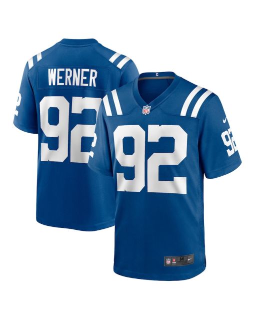 Bjoern Werner 92 Indianapolis Colts Retired Player Game Men Jersey – Royal