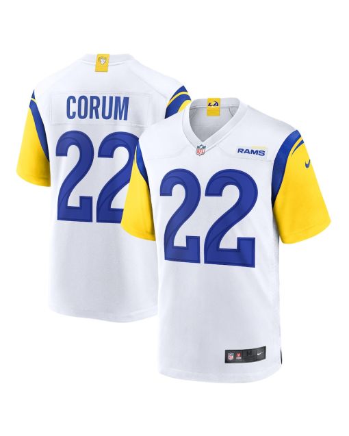 Blake Corum 22 Los Angeles Rams Game Men Jersey – White