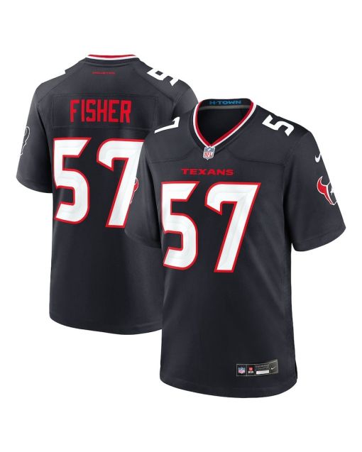 Blake Fisher 57 Houston Texans Team Game Men Jersey – Navy