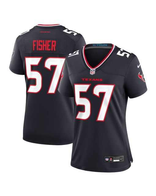 Blake Fisher 57 Houston Texans Women’s Team Game Jersey – Navy