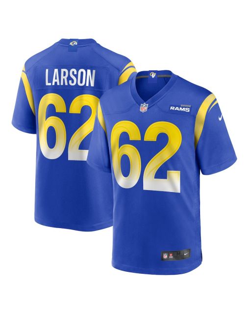 Blake Larson 62 Los Angeles Rams Game Men Jersey – Royal