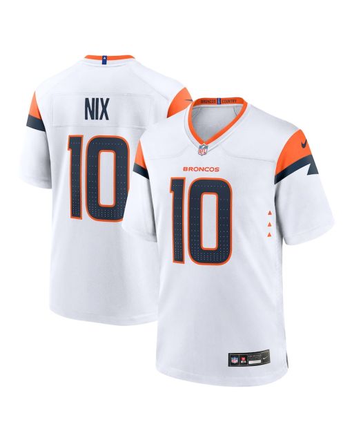 Bo Nix 10 Denver Broncos Game Men Jersey – White
