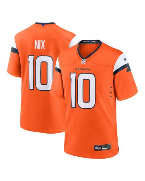 Bo Nix 10 Denver Broncos Player Game Men Jersey – Orange