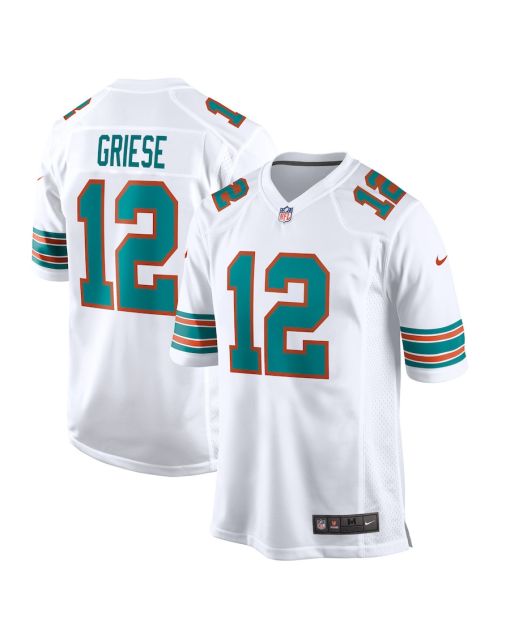 Bob Griese 12 Miami Dolphins Men Retired Jersey – White