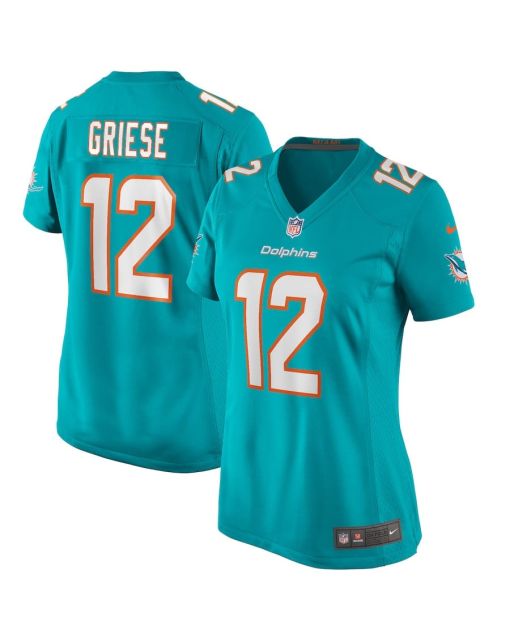Bob Griese 12 Miami Dolphins Women Game Retired Jersey – Aqua