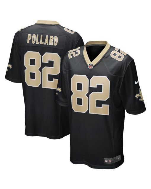 Bob Pollard 82 New Orleans Saints Men Game Retired Jersey – Black