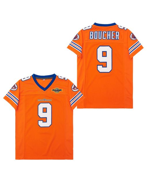 Bobby Boucher #9 The Waterboy Throwback Men Jersey – Orange