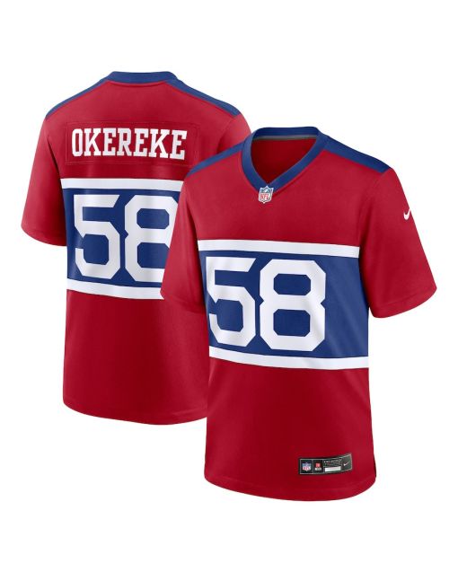 Bobby Okereke 58 New York Giants Alternate Game Men Jersey – Century Red