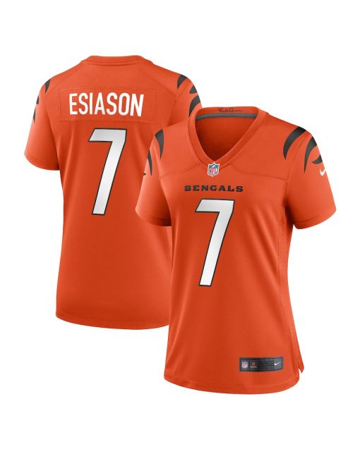 Boomer Esiason 7 Cincinnati Bengals Women Retired Game Jersey – Orange