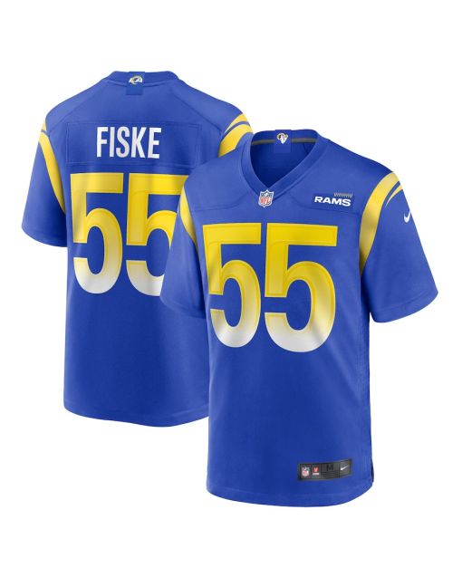 Braden Fiske 55 Los Angeles Rams Game Men Jersey – Royal